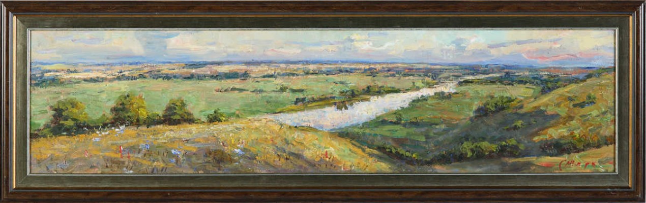 Смирнов Марк Александрович. Пейзаж с рекой 
